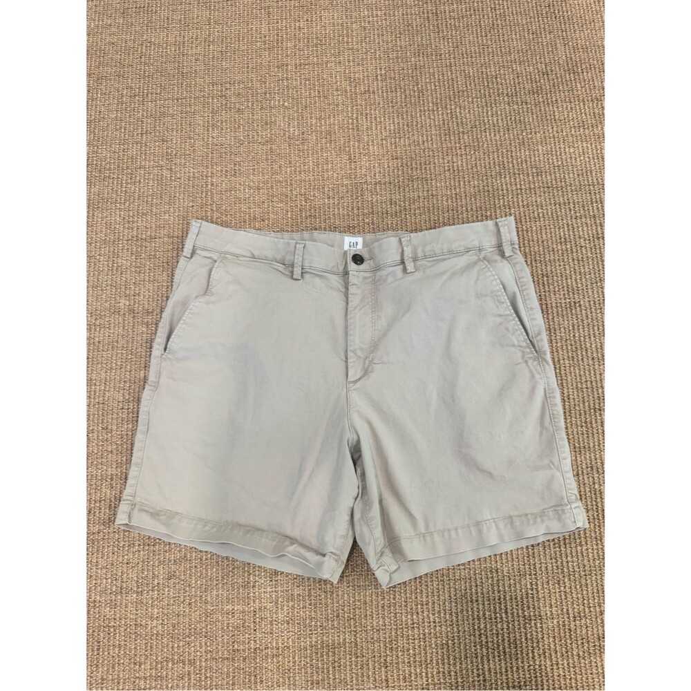 GAP Men's Light Beige Flat Front Chino Shorts